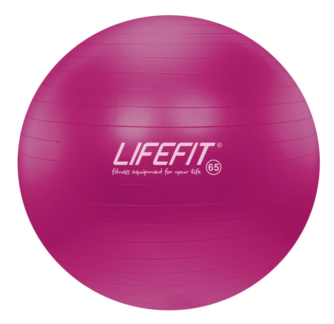 Gymnastický míč Lifefit Anti-Burst 65cm bordó